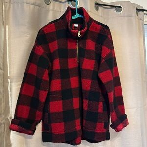Buffalo plaid sherpa